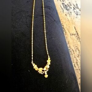 21kgp Dubai Jewelery Elegant Gold Floral Necklace